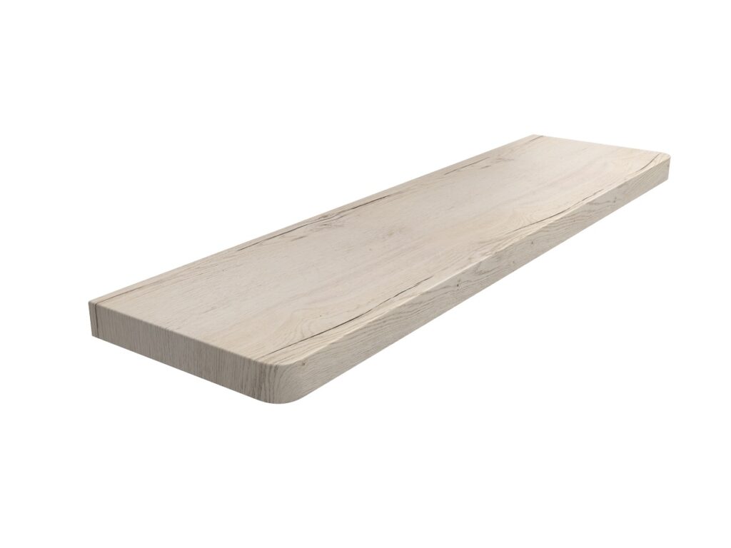 Fensterbank aus laminierter MDF-Eiche Halifax Weiß 2,5cm feuchtigkeitsbeständig