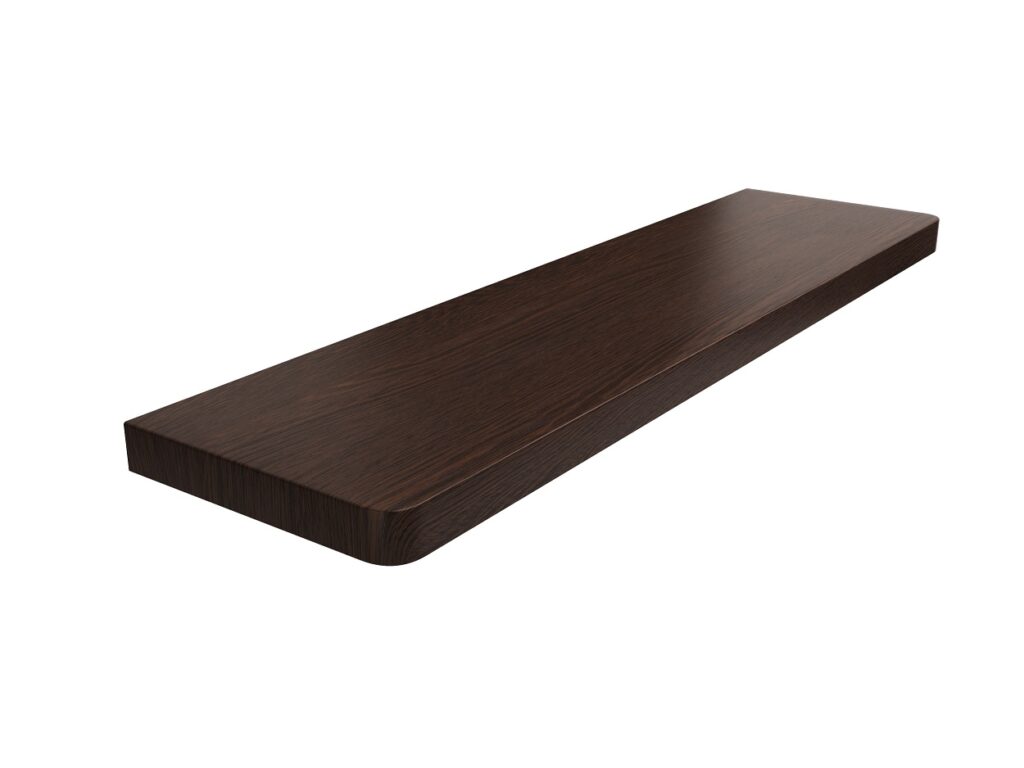 Laminierte MDF-Wenge-Originalfensterbank, 2,5 cm, feuchtigkeitsbeständig.
