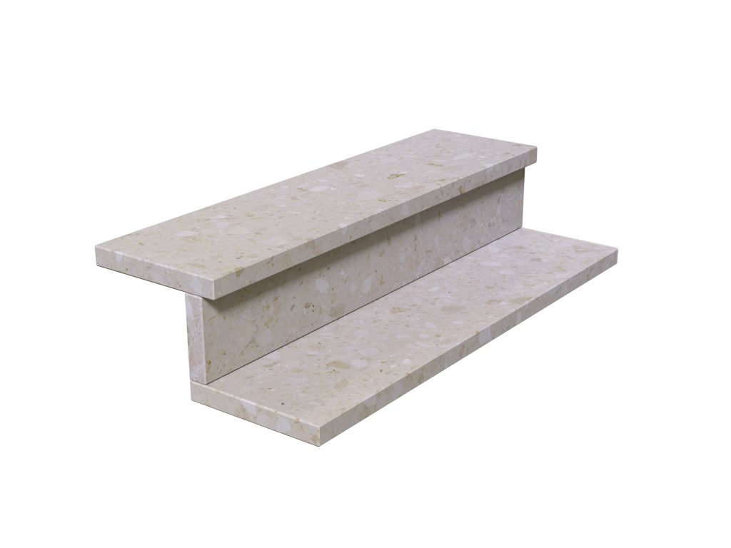 Treppen aus Agglo Marmor Botticino 2cm