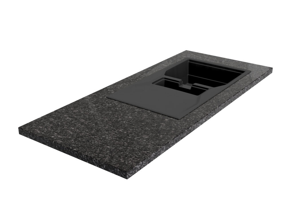 Küchenarbeitsplatte aus Granit Black Antracite 3cm