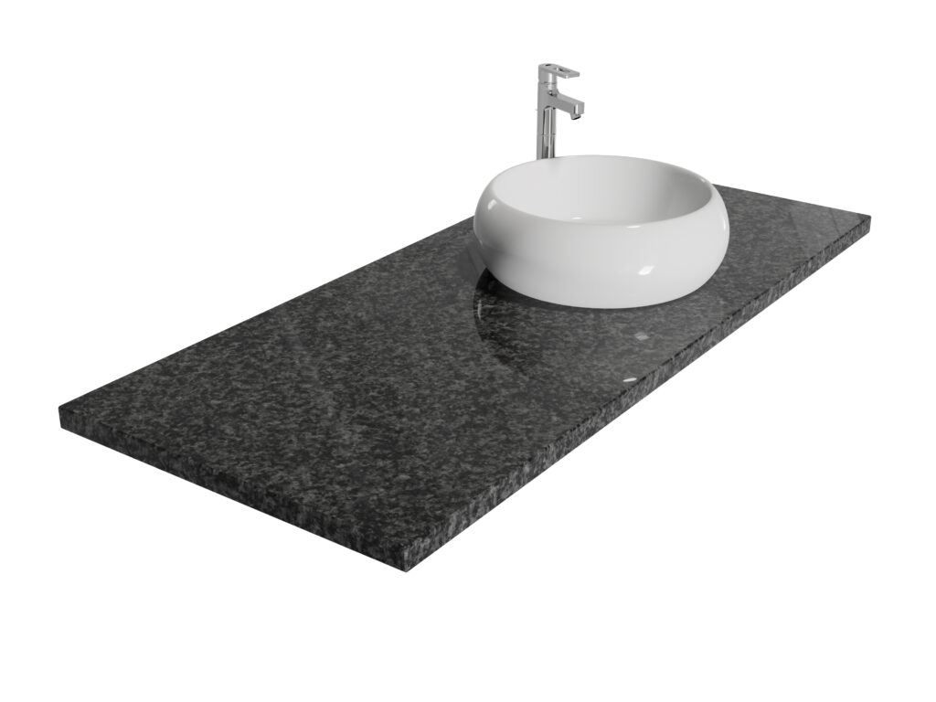 Badezimmer-Arbeitsplatteaus Granit Impala Oryginalna RPA 2cm