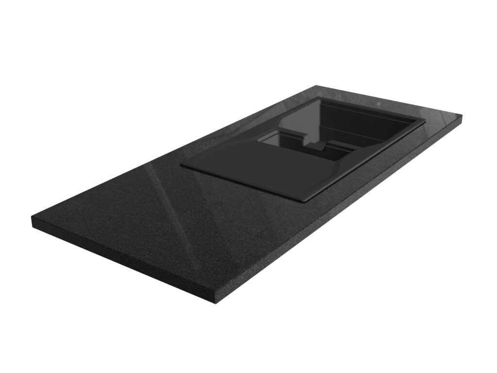 Küchenarbeitsplatte aus Granit Absolute Black  2cm