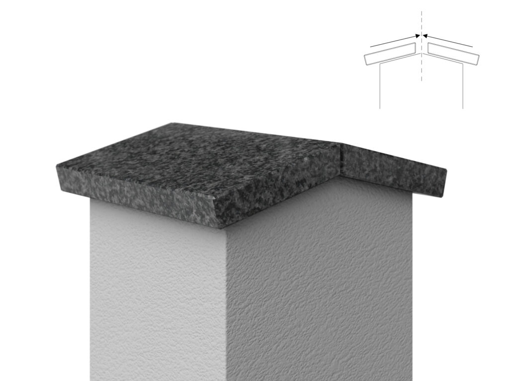 Granit Giebel Abdeckung Geklebt Impala Oryginalna RPA 3cm