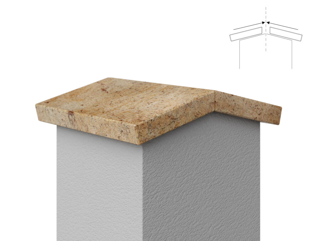 Granit Giebel Abdeckung Geklebt Shivakashi 3cm