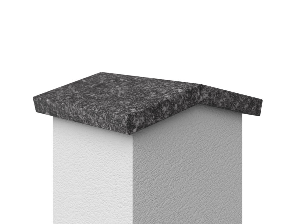 Granit Giebel Abdeckung Geklebt Steel Grey Lappato 2cm