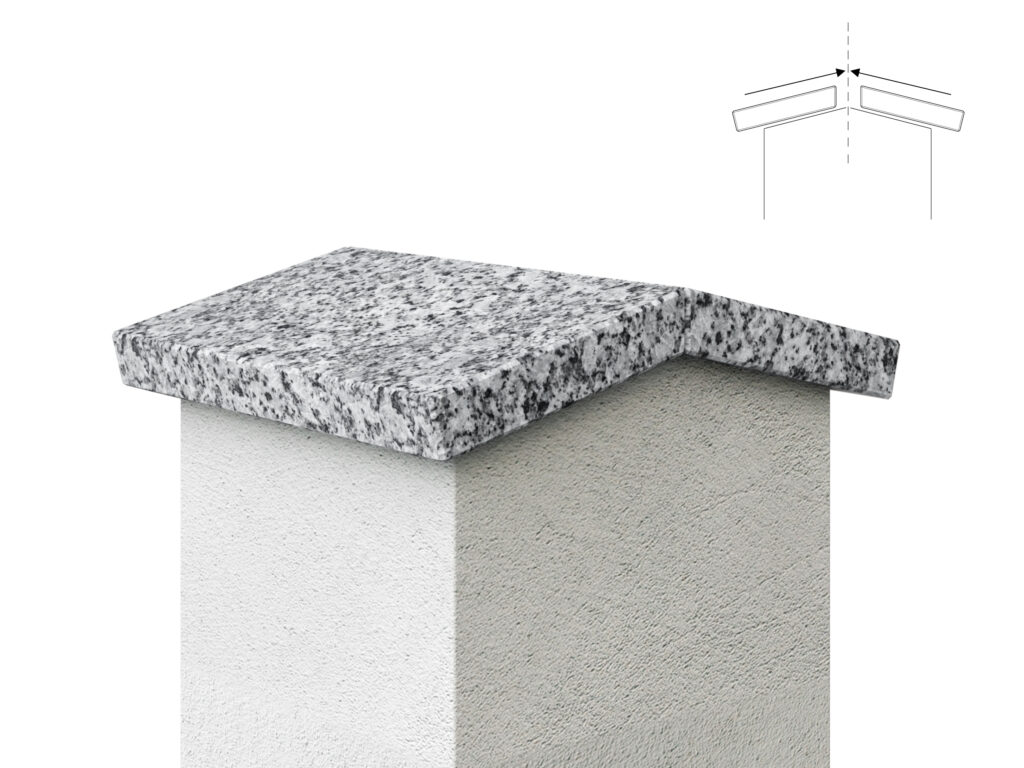 Granit Giebel Abdeckung Geklebt Polnischer Strzegom 2cm