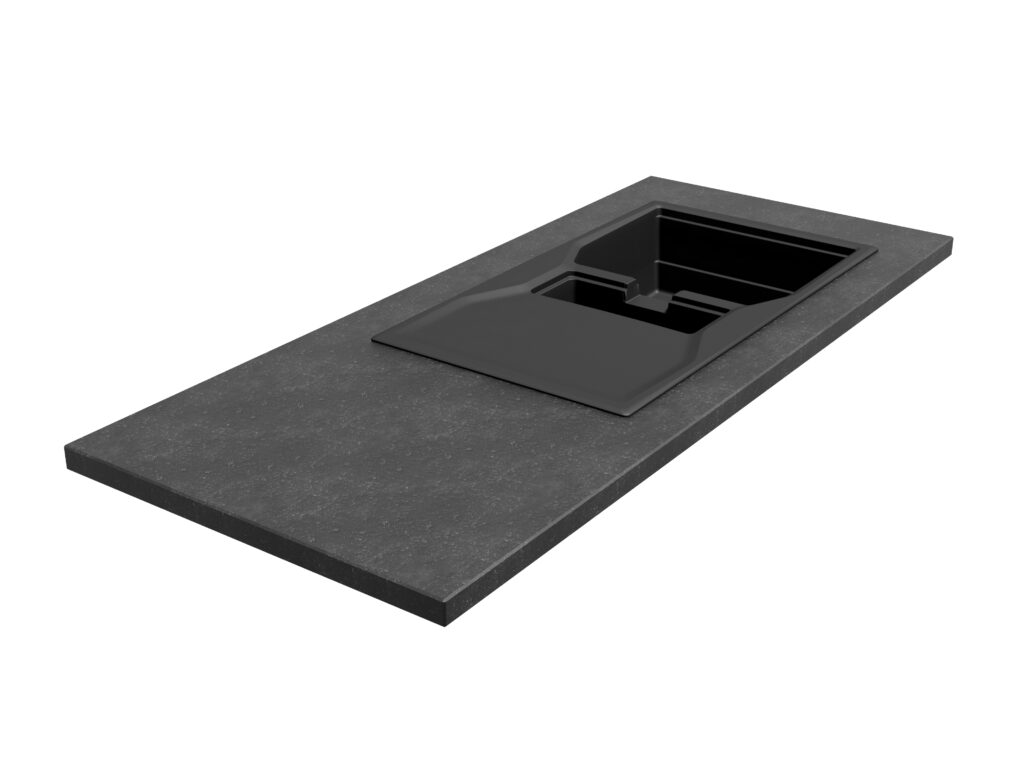 Küchenarbeitsplatte aus Granit Absolute Black Lappato 2cm