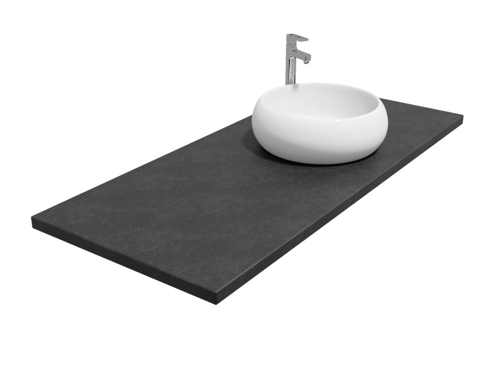 Badezimmer-Arbeitsplatteaus Granit Absolute Black Lappato 2cm