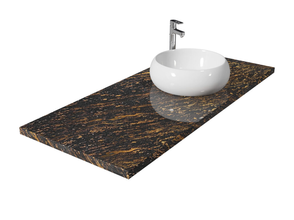 Badezimmer-Arbeitsplatte aus Granit Gold Antracite 2cm
