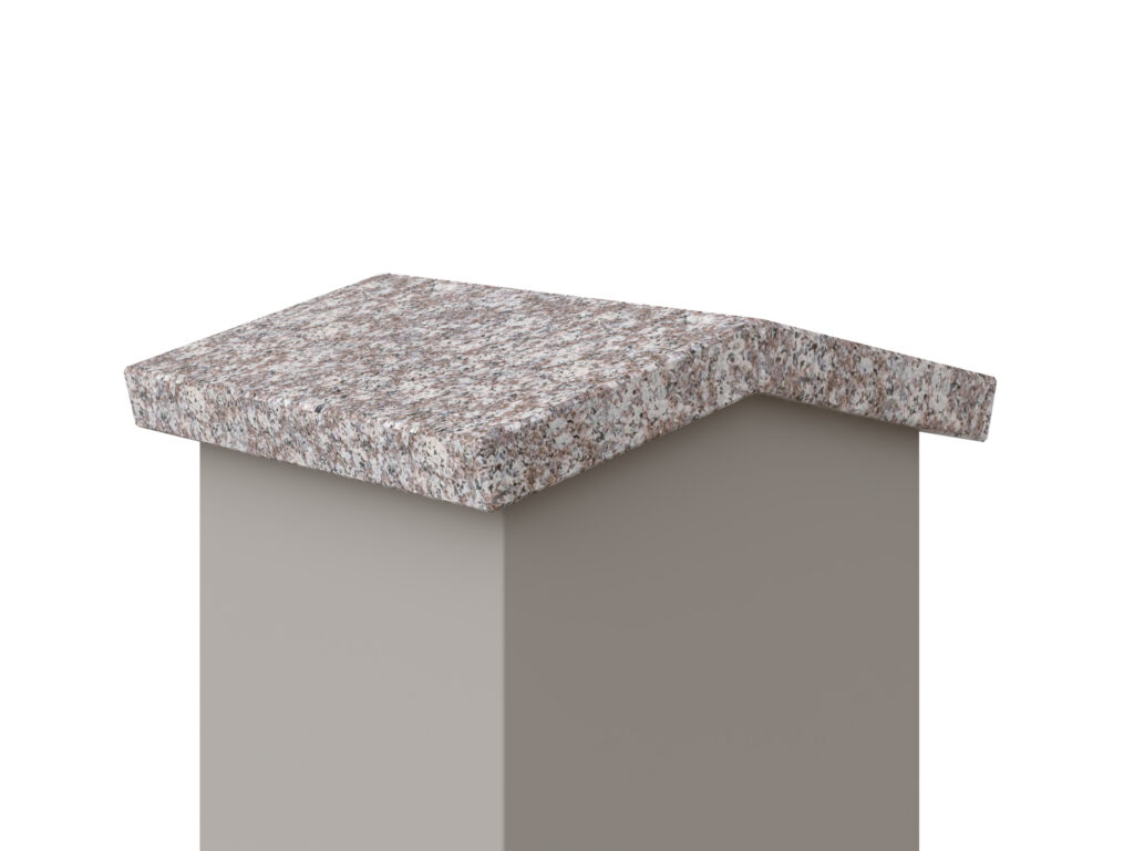 Granit Giebel Abdeckung Geklebt Misty Brown 2cm