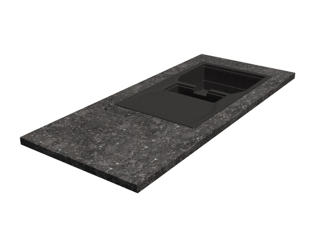 Küchen-Arbeitsplatte aus Granit Black Sky 3cm