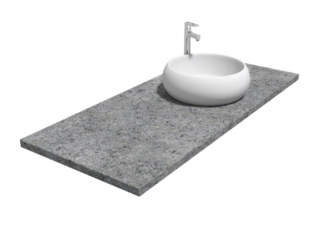 Badezimmer-Arbeitsplatte aus Granit Black Sky 2cm LAPPATO