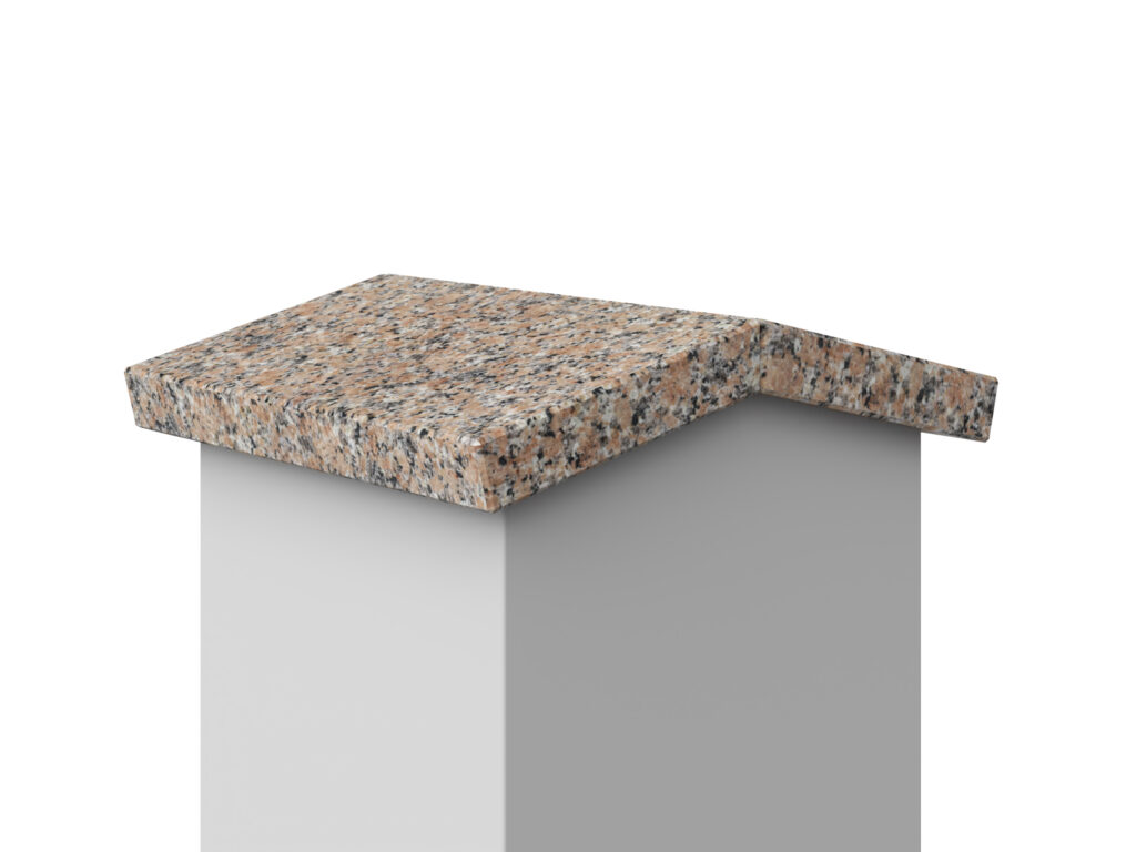 Granit Giebel Abdeckung Geklebt Rosa Porino 2cm