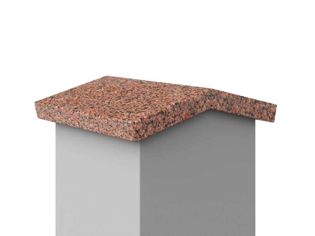 Granit Giebel Abdeckung Geklebt New Balmoral Red 2cm