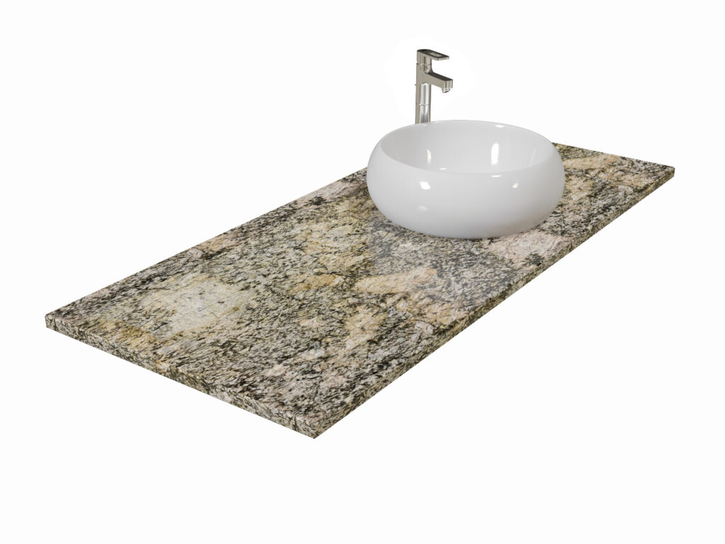 Badezimmer-Arbeitsplatte aus Granit Alaska Gold 3cm