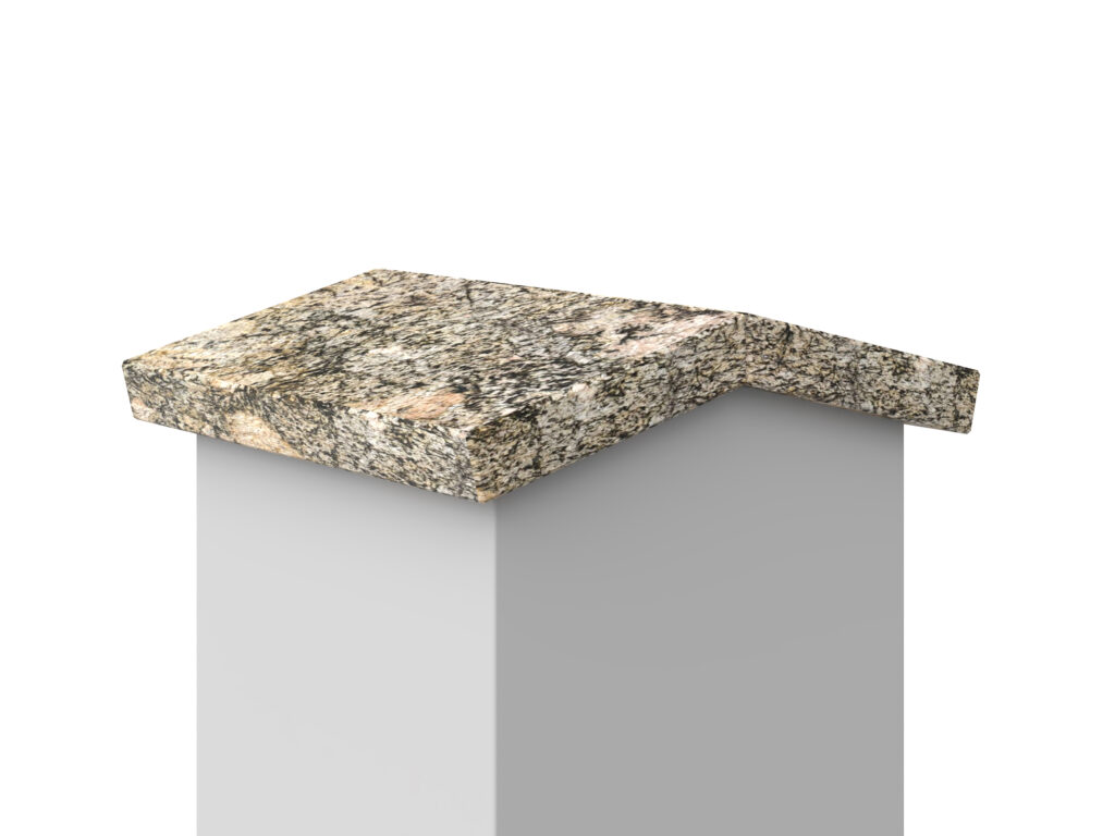 Granit Giebel Abdeckung Geklebt Alaska Gold 3cm