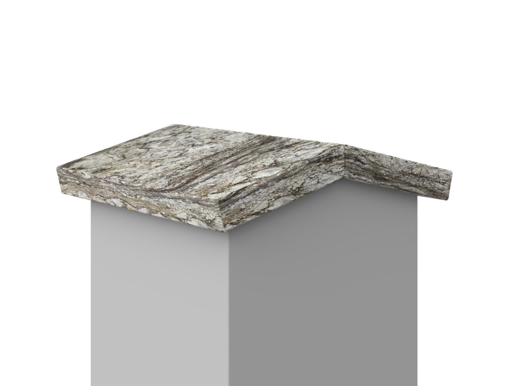 Granit Giebel Abdeckung Geklebt Blue Dunes 3cm