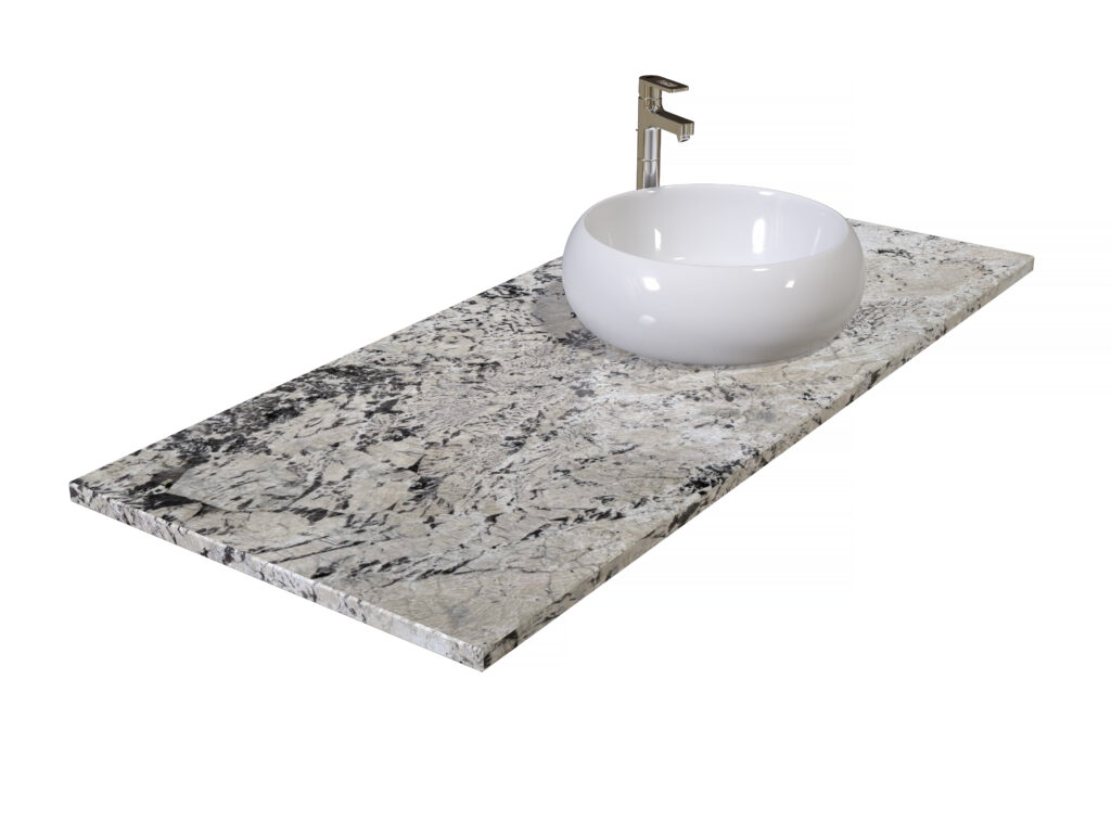 Badezimmer-Arbeitsplatte aus Granit Exotic White 2cm