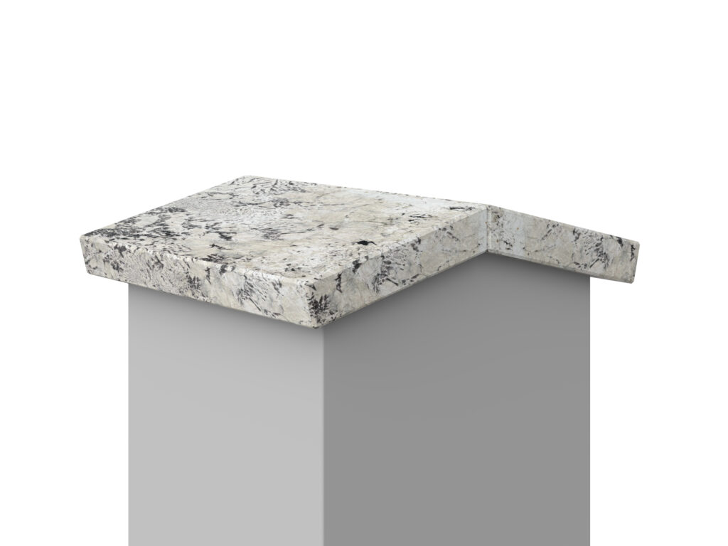 Granit Giebel Abdeckung Geklebt Exotic White 3cm