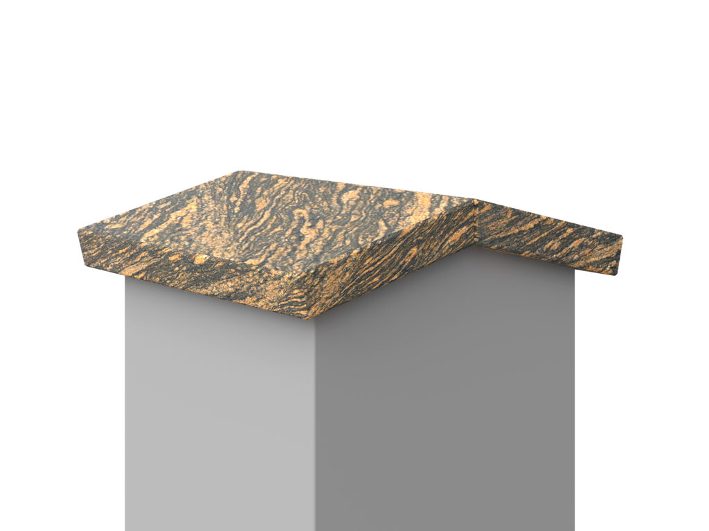 Granit Giebel Abdeckung Geklebt Gold Antracite 3cm LAPPATO