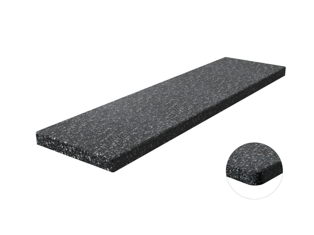 Fensterbank aus Agglo Marmor Nordic Black 2cm