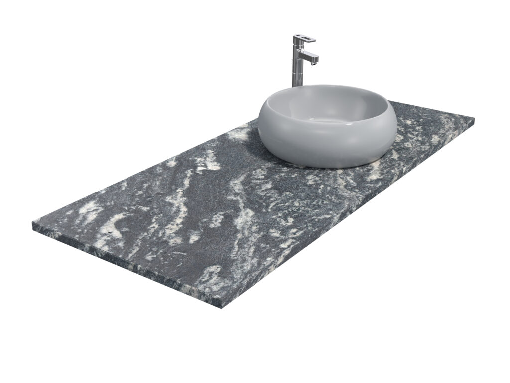 Badezimmer-Arbeitsplatte aus Granit Titanium Silver 2cm LAPPATO